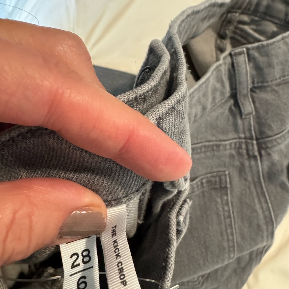LOFT High Rise Gray Jeans - Picture 3 of 4